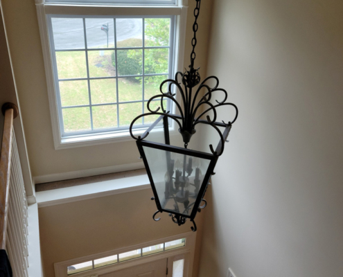 Happy Handyman Repair Hanging light fixture completed project